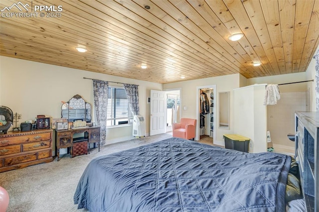414 Griffin Ave, Canon City, CO 81212 - carpeted bedroom with wooden ceiling, a spacious closet, recessed lighting, and a closet