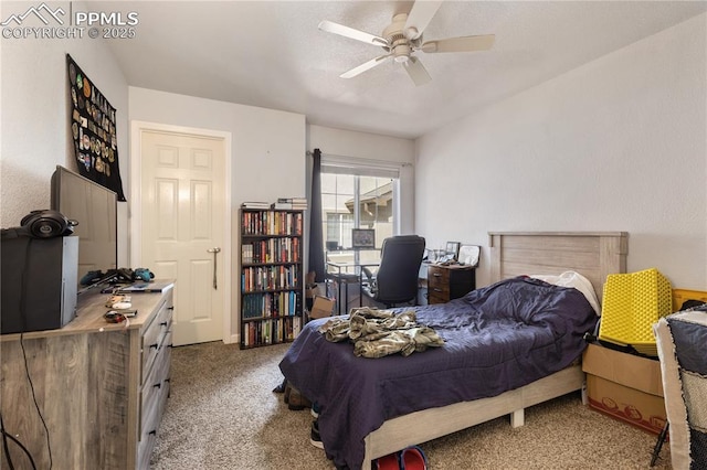 7104 Ash Creek Hts Unit 203, Colorado Springs, CO 80922 - carpeted bedroom with ceiling fan