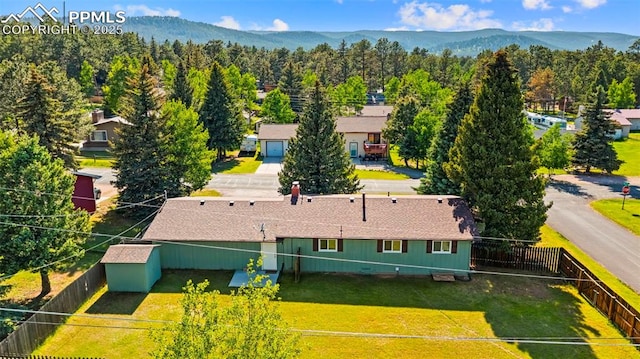811 N Baldwin St, Woodland Park, CO 80863 - view from above of property featuring mountains and a forest