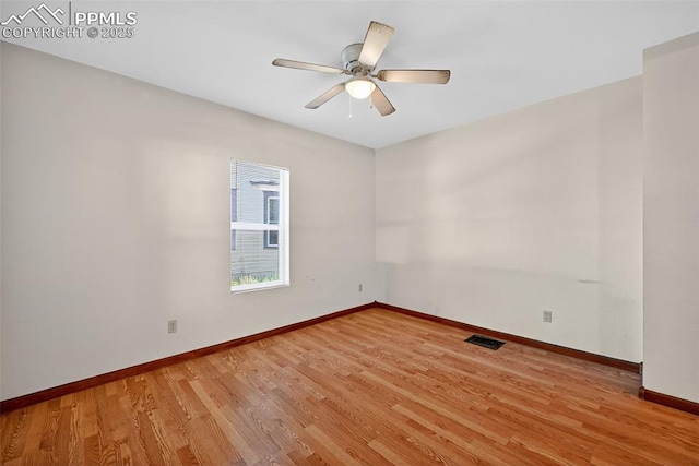823 N Corona St, Colorado Springs, CO 80903 - spare room with light wood-style floors and a ceiling fan