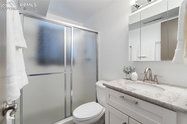 4032 E Darby Cir, Colorado Springs, CO 80907 - bathroom featuring vanity and a stall shower