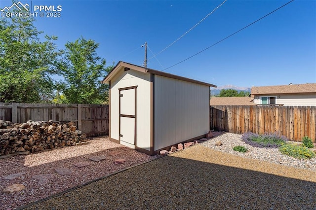 4032 E Darby Cir, Colorado Springs, CO 80907 - view of shed featuring a fenced backyard