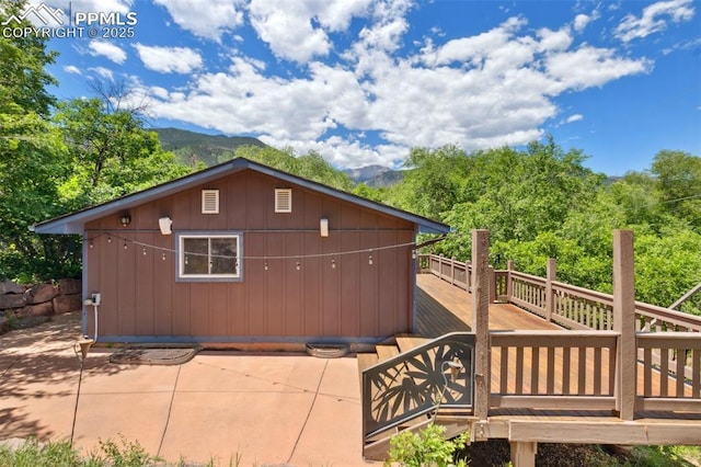 22 Puma Path, Manitou Springs, CO 80829 - view of home's exterior featuring a deck and a patio area
