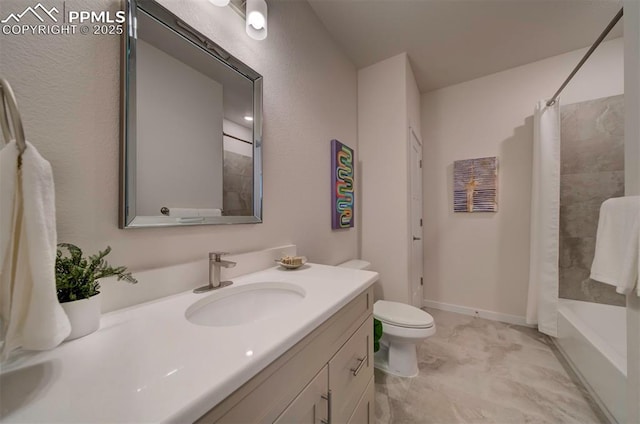 2186 Keara Hts, Colorado Springs, CO 80919 - bathroom with vanity and shower / bath combination with curtain