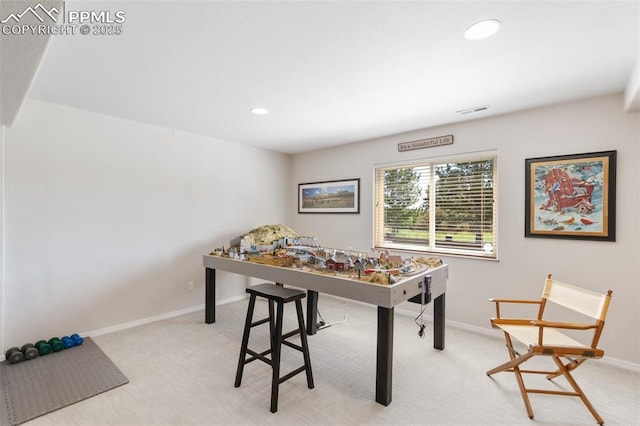 1690 Doe Run Pt, Colorado Springs, CO 80919 - game room featuring light colored carpet and recessed lighting