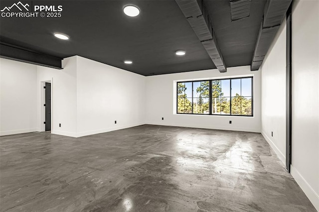 11910 Green Acres Ln, Colorado Springs, CO 80908 - unfurnished room with concrete flooring and recessed lighting