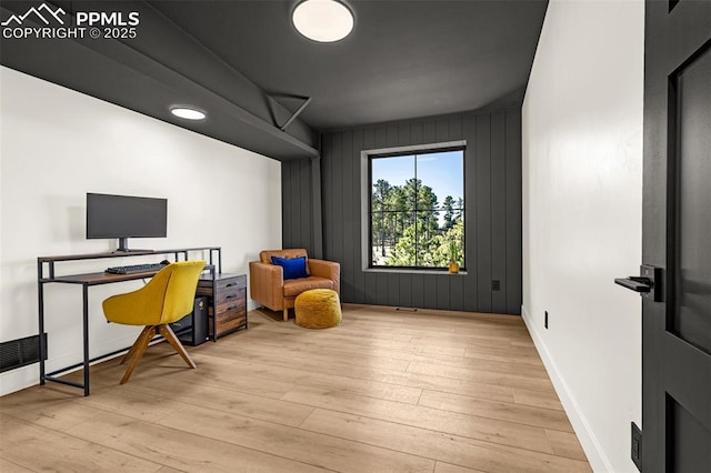 11910 Green Acres Ln, Colorado Springs, CO 80908 - office space featuring hardwood / wood-style flooring and baseboards