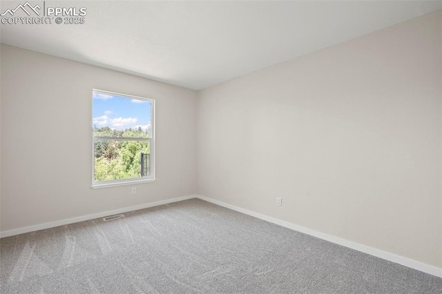 110 Fox Hill Ln, Colorado Springs, CO 80919 - spare room featuring baseboards and carpet floors
