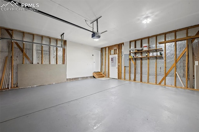 110 Fox Hill Ln, Colorado Springs, CO 80919 - garage with a garage door opener and electric panel