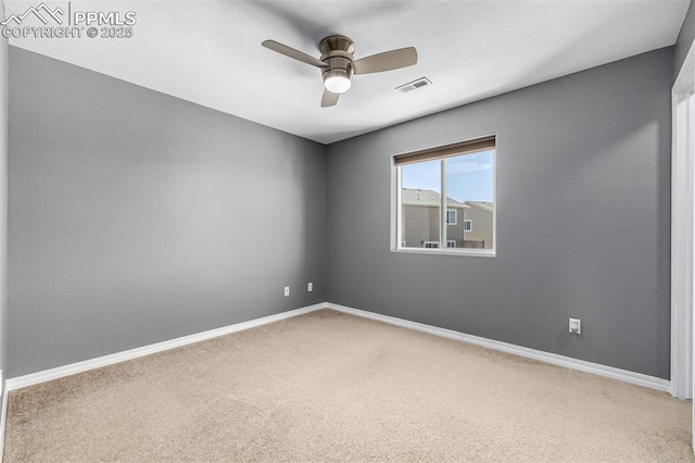 5718 Badenoch Ter, Colorado Springs, CO 80923 - carpeted empty room featuring a ceiling fan and baseboards