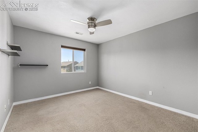 5718 Badenoch Ter, Colorado Springs, CO 80923 - unfurnished room featuring a ceiling fan and carpet flooring