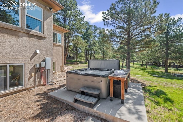 15704 Pole Pine Pt, Colorado Springs, CO 80908 - view of patio with a hot tub