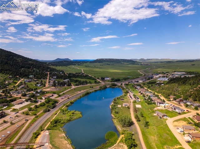 354 Corona Ave, Palmer Lake, CO 80133 - aerial view of residential area featuring a water and mountain view