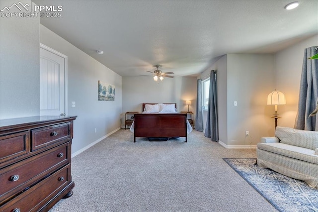 8285 Lodge Grass Way, Colorado Springs, CO 80908 - bedroom featuring light carpet and ceiling fan