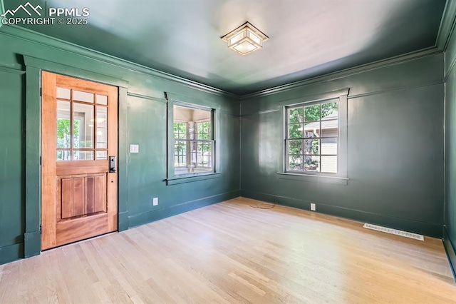 420 E Fontanero St, Colorado Springs, CO 80907 - foyer entrance featuring ornamental molding and wood finished floors