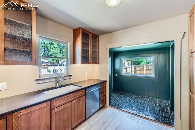 420 E Fontanero St, Colorado Springs, CO 80907 - kitchen with stainless steel dishwasher, healthy amount of natural light, and dark countertops