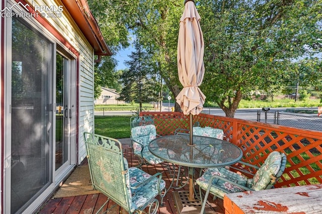 1339 Arch St, Colorado Springs, CO 80904 - deck featuring outdoor dining space