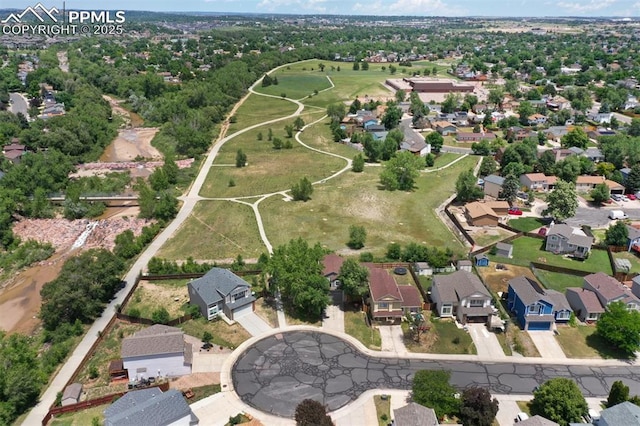 4530 W Jet Wing Cir, Colorado Springs, CO 80916 - aerial view of property and surrounding area with nearby suburban area