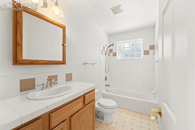 3970 Old Ranch Rd, Colorado Springs, CO 80908 - bathroom featuring vanity, bathing tub / shower combination, and tile patterned floors