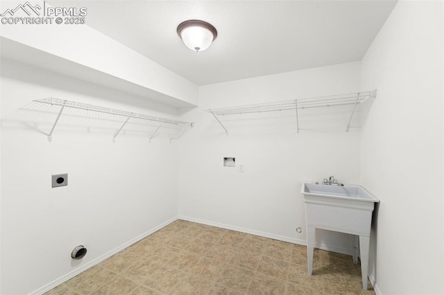 3970 Old Ranch Rd, Colorado Springs, CO 80908 - laundry area with baseboards and hookup for an electric dryer