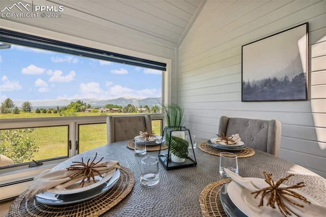 780 Mission Hill Way, Colorado Springs, CO 80921 - sunroom featuring vaulted ceiling and a mountain view