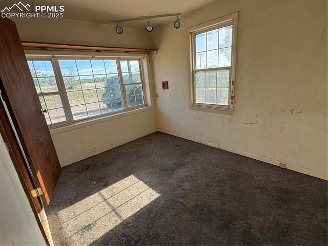 1117 E 6th St, La Junta, CO 81050 - empty room featuring carpet floors and track lighting