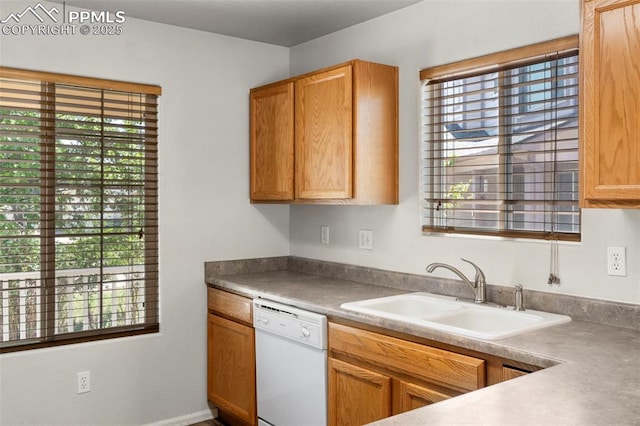 7605 Artisan Pl, Fountain, CO 80817 - kitchen with white dishwasher and healthy amount of natural light