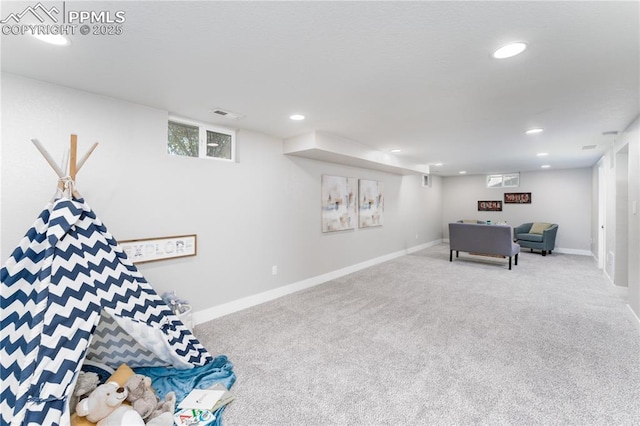1514 W Platte Ave, Colorado Springs, CO 80904 - game room featuring carpet floors and recessed lighting