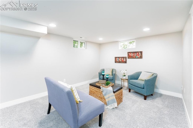 1514 W Platte Ave, Colorado Springs, CO 80904 - sitting room with carpet flooring and recessed lighting