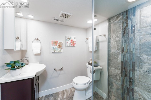 1514 W Platte Ave, Colorado Springs, CO 80904 - full bath with vanity, a shower stall, and recessed lighting
