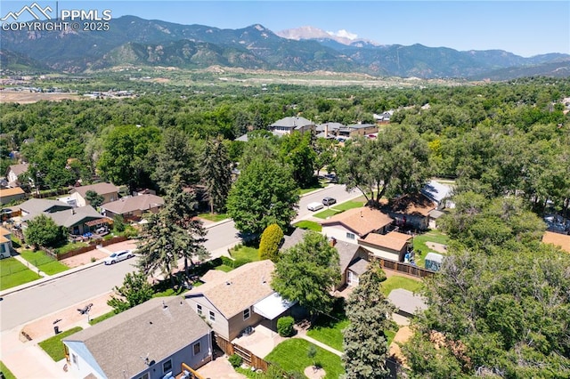 1514 W Platte Ave, Colorado Springs, CO 80904 - aerial perspective of suburban area with a mountainous background