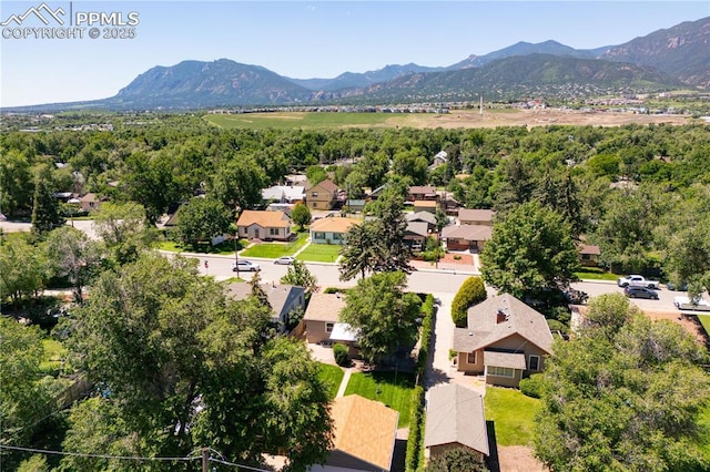 1514 W Platte Ave, Colorado Springs, CO 80904 - aerial view of residential area featuring a mountain backdrop