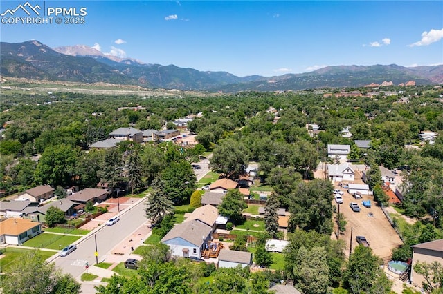1514 W Platte Ave, Colorado Springs, CO 80904 - aerial view of residential area featuring a mountain backdrop