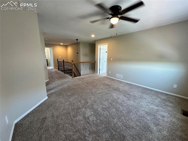 9767 Carnival Ln, Fountain, CO 80817 - carpeted empty room featuring ceiling fan and recessed lighting