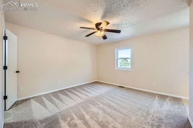 7025 Nettlewood Pl, Colorado Springs, CO 80918 - carpeted empty room with a ceiling fan and a textured ceiling