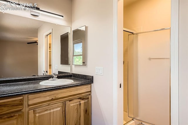 7025 Nettlewood Pl, Colorado Springs, CO 80918 - bathroom featuring a stall shower and vanity