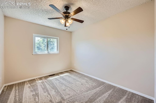 7025 Nettlewood Pl, Colorado Springs, CO 80918 - carpeted spare room with a textured ceiling and ceiling fan