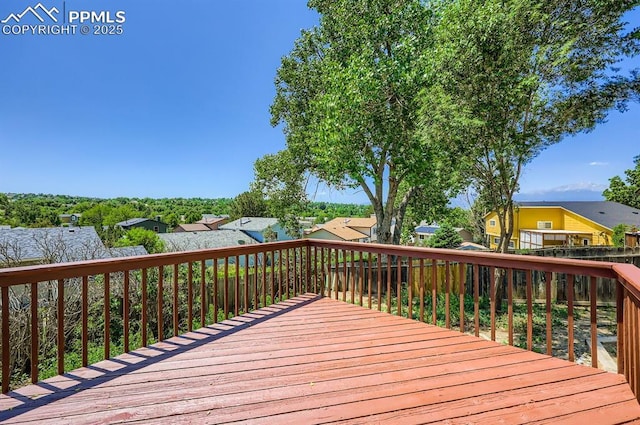 7025 Nettlewood Pl, Colorado Springs, CO 80918 - wooden deck with a residential view