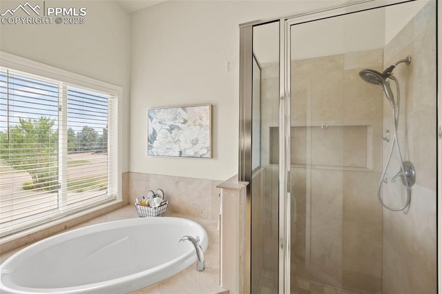 10 Desert Inn Way, Colorado Springs, CO 80921 - bathroom featuring a shower stall and a garden tub