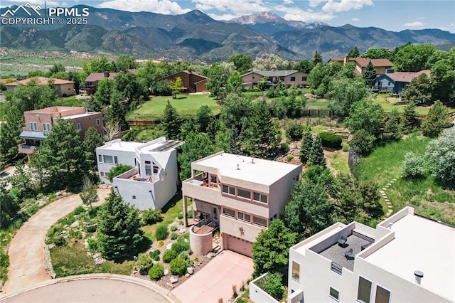 616 Tierra Verde Ct, Colorado Springs, CO 80904 - aerial view of residential area featuring mountains