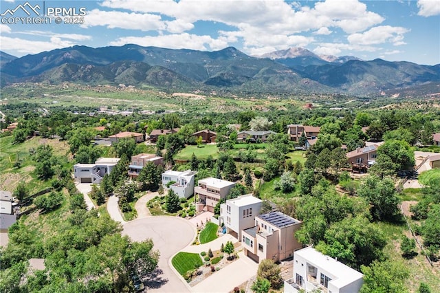 616 Tierra Verde Ct, Colorado Springs, CO 80904 - aerial perspective of suburban area with a mountain backdrop
