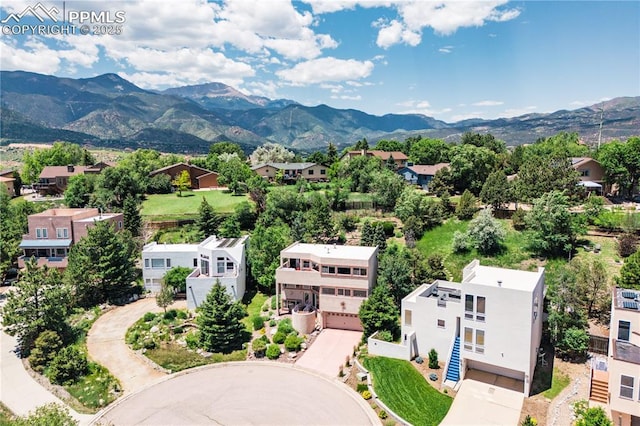 616 Tierra Verde Ct, Colorado Springs, CO 80904 - aerial view of residential area with a mountain backdrop