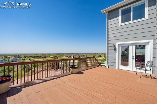 12275 Oregon Wagon Trl, Elbert, CO 80106 - wooden deck featuring french doors