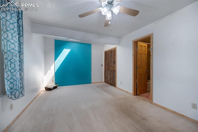 1112 W 4th St, Florence, CO 81226 - spare room with carpet flooring and ceiling fan