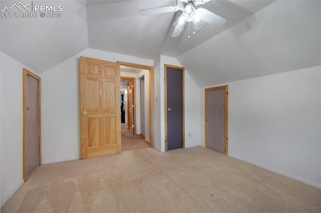 1112 W 4th St, Florence, CO 81226 - bonus room with carpet flooring, vaulted ceiling, and a ceiling fan