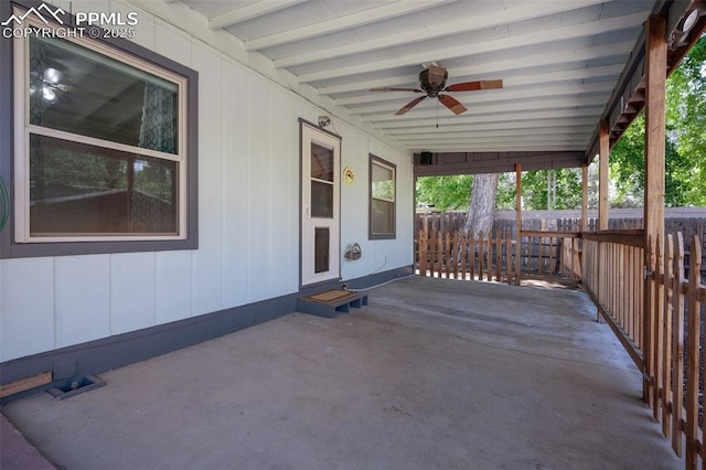 1112 W 4th St, Florence, CO 81226 - view of patio with ceiling fan