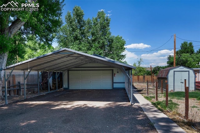 1112 W 4th St, Florence, CO 81226 - garage with a garage and a storage unit