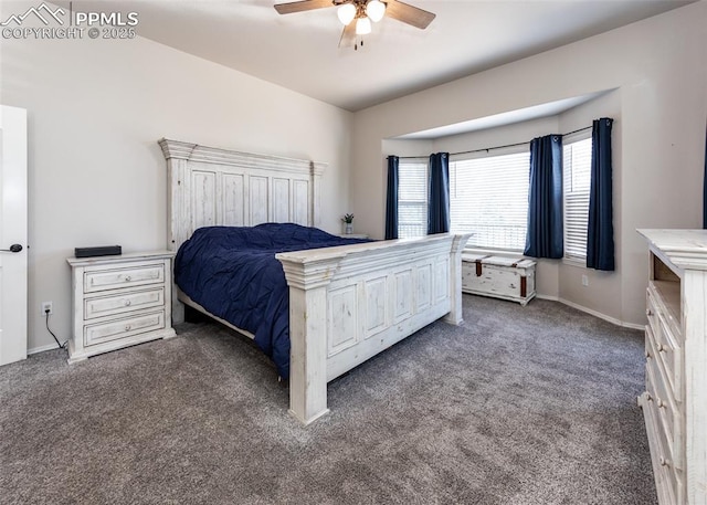 7145 Appletree Loop, Colorado Springs, CO 80925 - bedroom featuring carpet and a ceiling fan