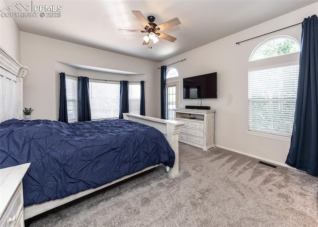 7145 Appletree Loop, Colorado Springs, CO 80925 - carpeted bedroom featuring baseboards and a ceiling fan
