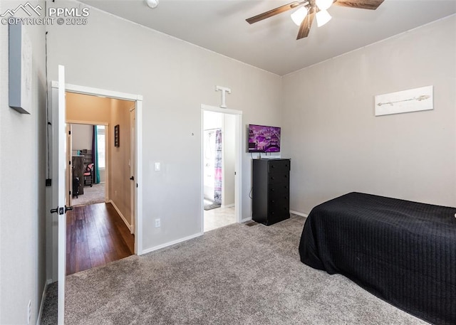 7145 Appletree Loop, Colorado Springs, CO 80925 - carpeted bedroom with baseboards and a ceiling fan